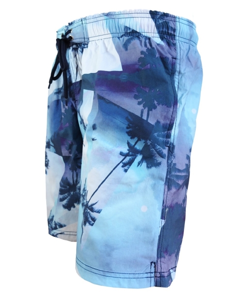Baileys Swim Short Beach hellblau blau Floralprint