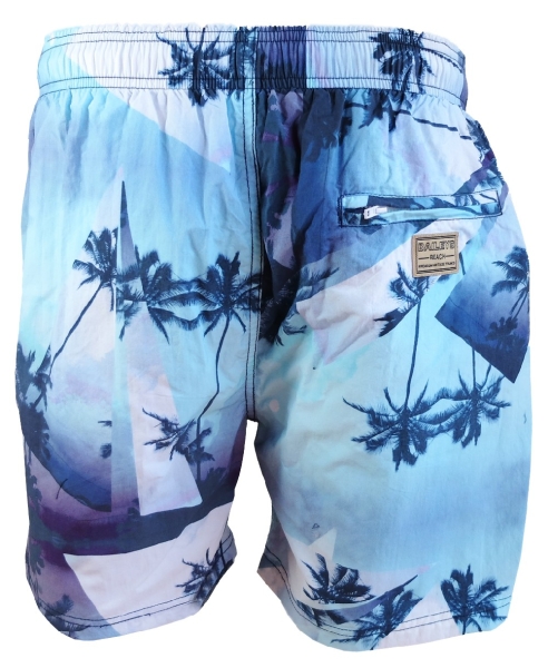 Baileys Swim Short Beach hellblau blau Floralprint