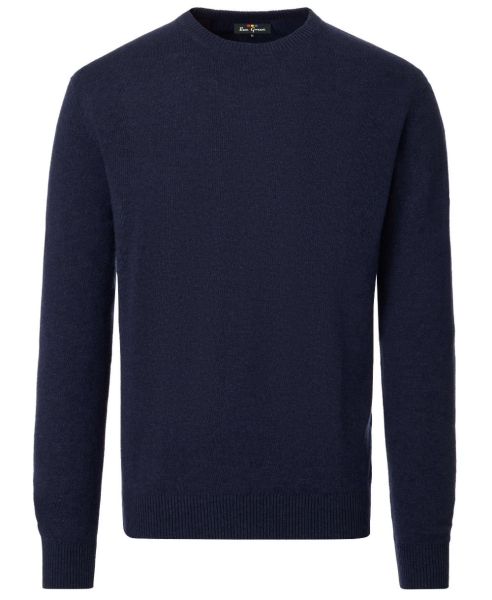 Ben Green Rundhals Pullover Classic in dunkelblau