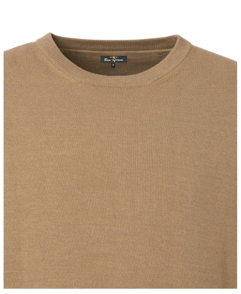 Ben Green Rundhals Pullover Classic in camel