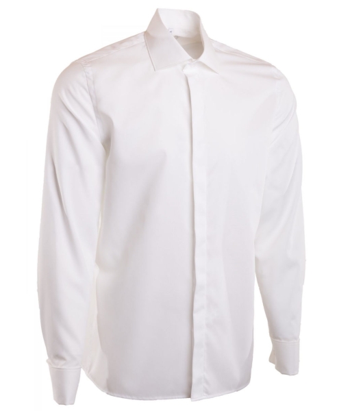 Botthof Galahemd Slim Fit 85 Haikragen in weiss ivory schwarz extralanger Arm 71cm