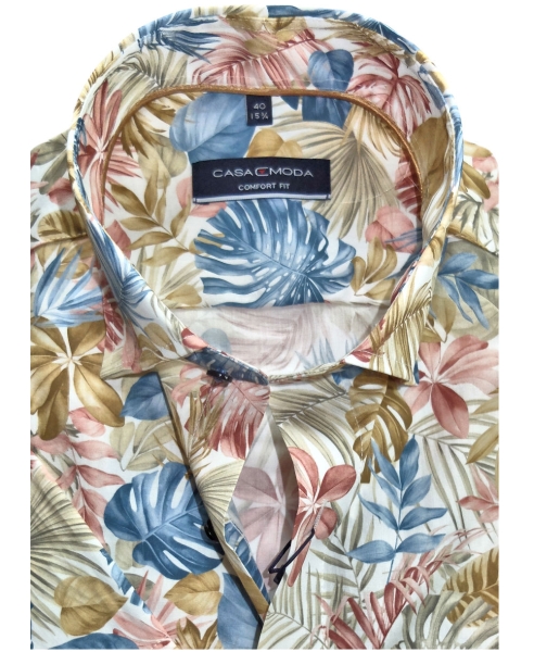 Casa Moda Premium Comfort Fit Kurzarmhemd multicolor Floralprint