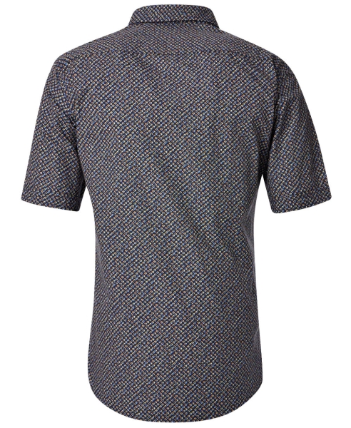 Casa Moda Comfort Fit Kurzarmhemd dunkelblau Minimalprint