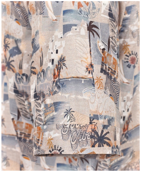 Casa Moda Kurzarmhemd Organic Cotton multicolor Fancy Print