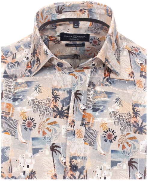 Casa Moda Kurzarmhemd Organic Cotton multicolor Fancy Print