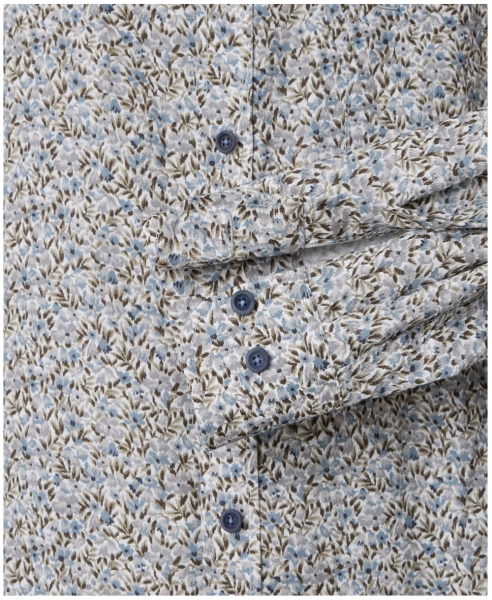 Casa Moda Langarm Twill in beige grau Floral Print