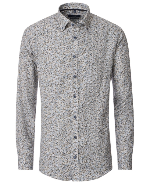 Casa Moda Langarm Twill in beige grau Floral Print