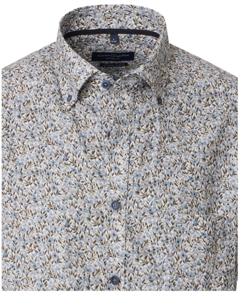 Casa Moda Langarm Twill in beige grau Floral Print