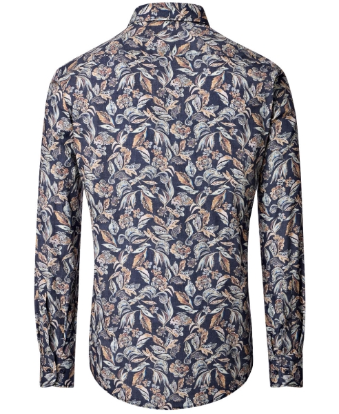 Casa Moda Casual Fit Langarmhemd blau multicolor Print Floral