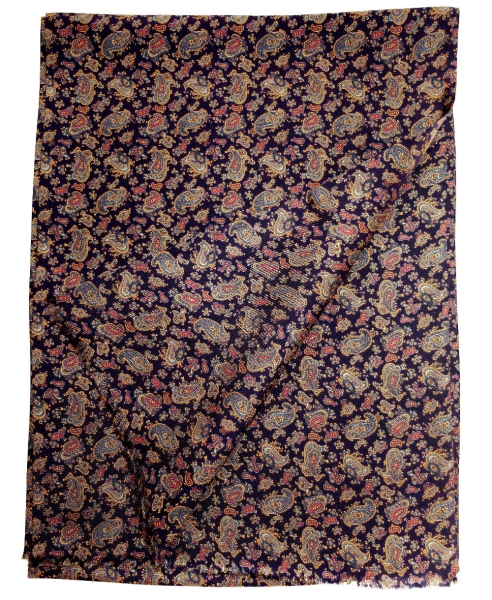 Hemley exklusiver Seidenschal dunkelblau multicolor Paisleysdesign