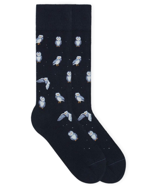 von Jungfeld 1 Paar Socken dunkelblau Icons Schneeeule