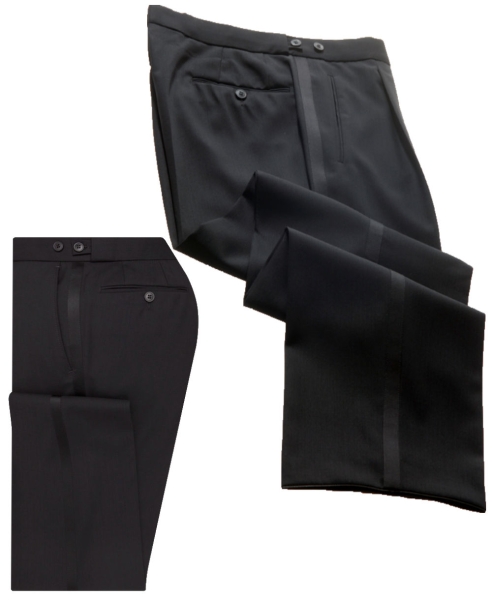 MASTERHAND SMOKING HOSE mit GALON schwarz WOLLE