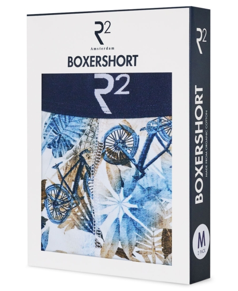 R2 Amsterdam Doppelpack Boxer Short Floralprint und Uni