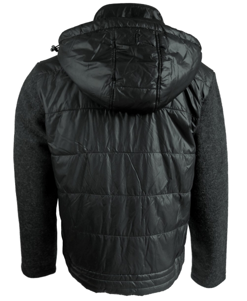 Radloff Jacke Strick-Stepp-Jacke mit abtrennbarer Kapuze anthrazit schwarz