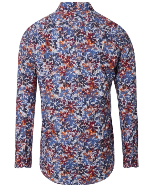 REDMOND Langarmhemd Modern Fit rot multicolor Print Floral