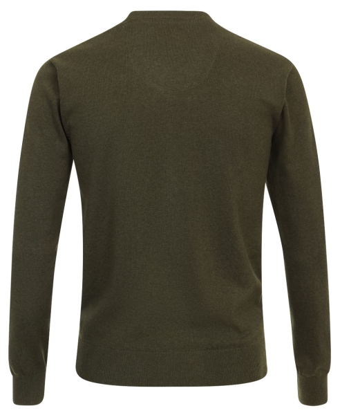 REDMOND V-Neck Pullover Comfort Fit in grün