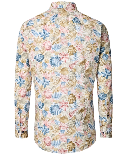 Venti Modern Fit Langarmhemd in beige multicolor Floralprint