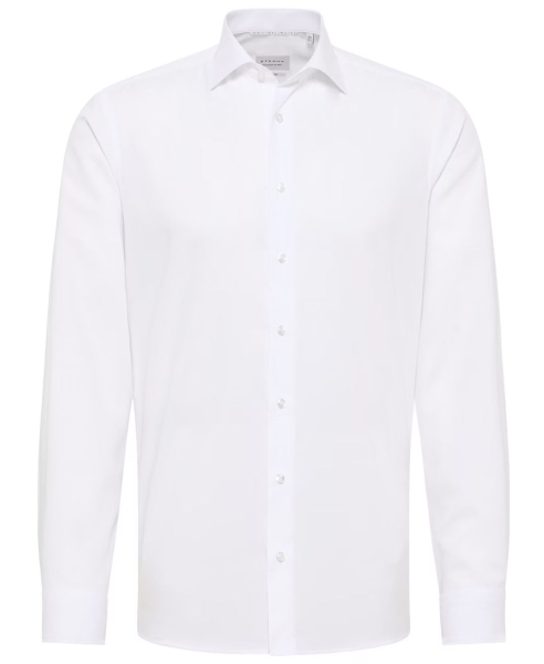 eterna Slim Fit Langarmhemd Kentkragen in weiss