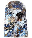 R2 Amsterdam Langarmhemd blau multicolor Floral