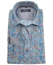 Casa Moda Casual Fit Langarmhemd in blau bunt Fancymuster