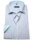 eterna Modern Fit Langarmhemd Karo in weiss mint blau schwarz