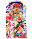 Armas Comfort Fit Kurzarmhemd Südsee Hawaii Flair multicolor
